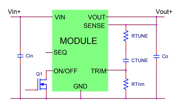 Block Diagram - OmniOn Power MicroTLynx 12A Non-Isolated DC-DC Power Module