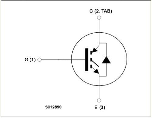 Schematic - STMicroelectronics STGWT28IH125DF Trench Gate Field-Stop IGBT