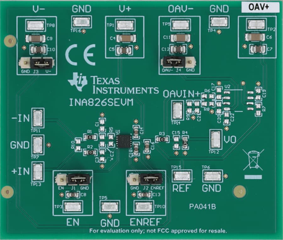 Mechanical Drawing - Texas Instruments INA826S Amplfier Evaluation Module (EVM)