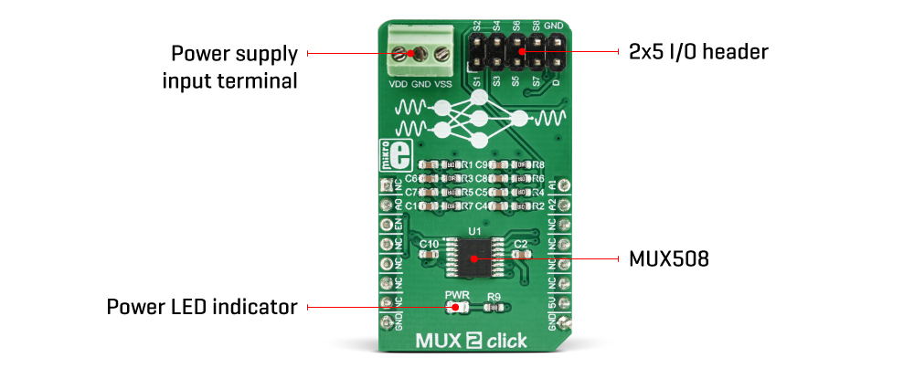Block Diagram - Mikroe MUX 2 Click (MIKROE-3245)