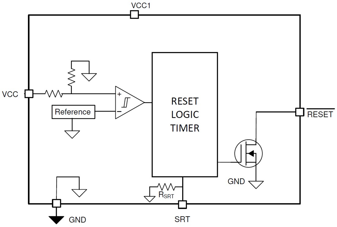 Block Diagram - Texas Instruments LP3470A Ultra-Low Power Voltage Supervisor