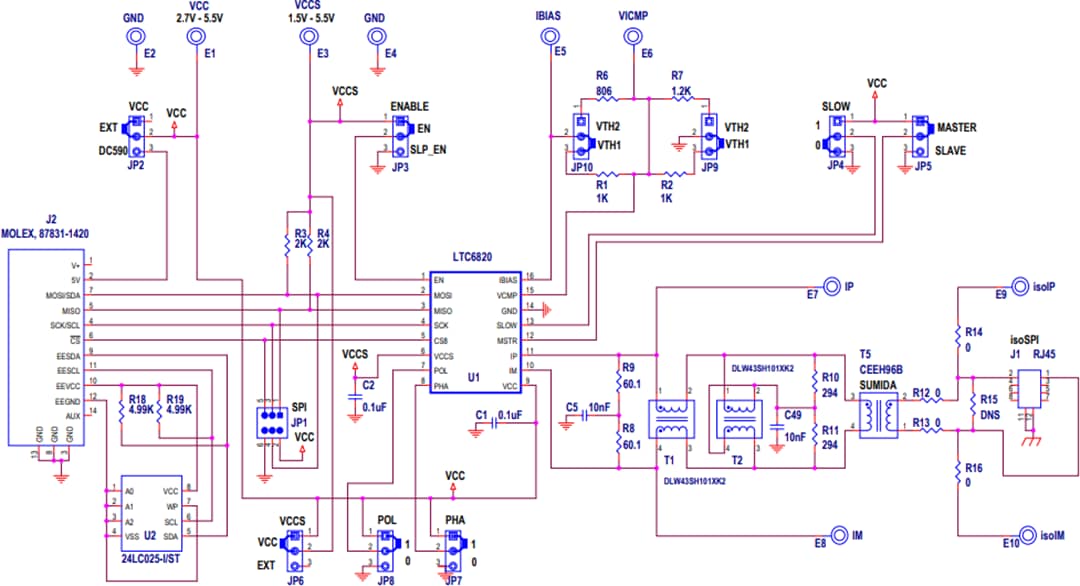 Schematic - Analog Devices Inc. DC1941D isoSPI™ Demo Board