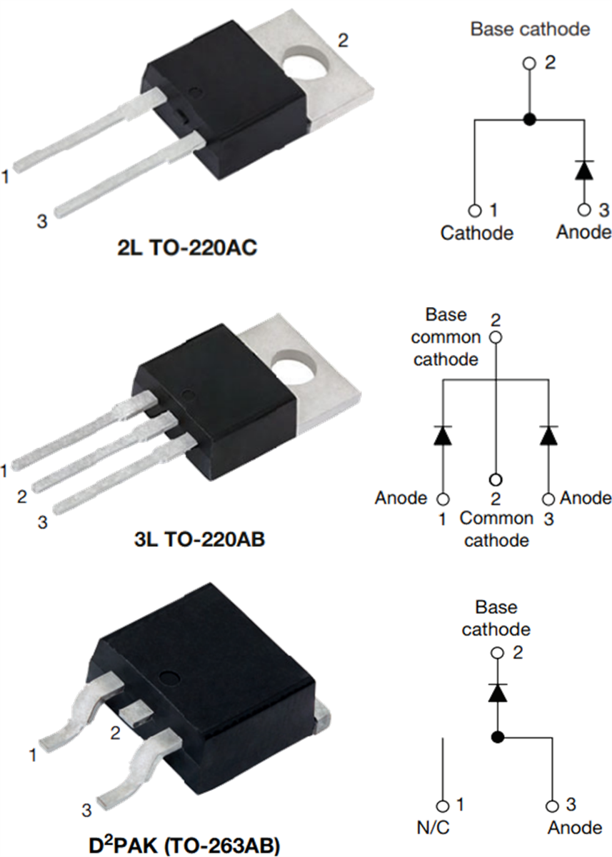 Schematic - Vishay High-Performance Schottky Planar Rectifiers