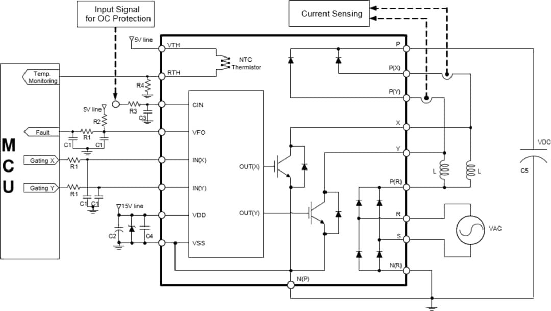 Application Circuit Diagram - onsemi NFL25065L4BT SPM® 2 32 Intelligent Power Module