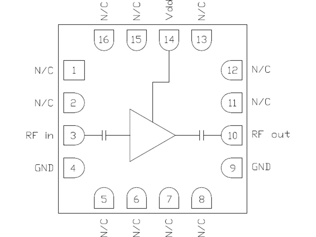 Block Diagram - Qorvo CMD316C3 Low Noise Amplifier
