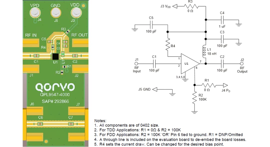 Mechanical Drawing - Qorvo QPL9547EVB-01 Evaluation Board