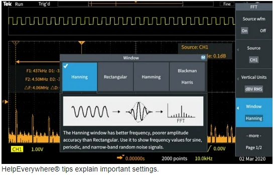 Infographic - Tektronix TBS1000C Digital Storage Oscilloscopes