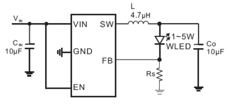 Schematic - Diodes Incorporated PAM2804EV1 Evaluation Board