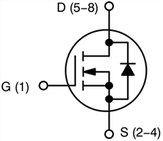 Schematic - onsemi NTMTS0D7N04C 40V N-Channel Power MOSFET