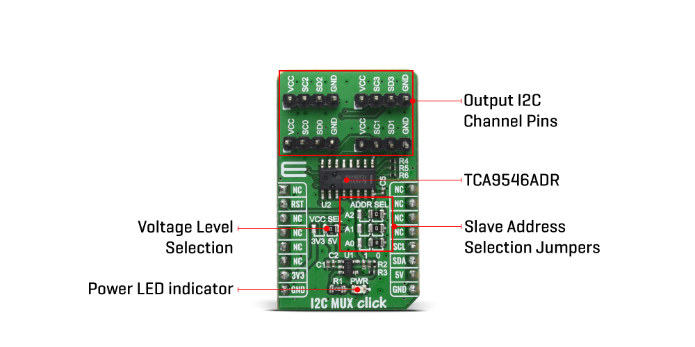 Block Diagram - Mikroe I2C MUX Click