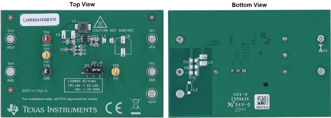 Mechanical Drawing - Texas Instruments LMR50410QEVM Converter Evaluation Module (EVM)