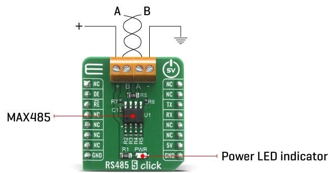 Block Diagram - Mikroe RS485 5 Click