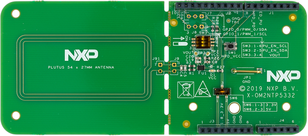 Mechanical Drawing - NXP Semiconductors OM2NTP5332 NTAG® 5 Link/Switch Development Kit