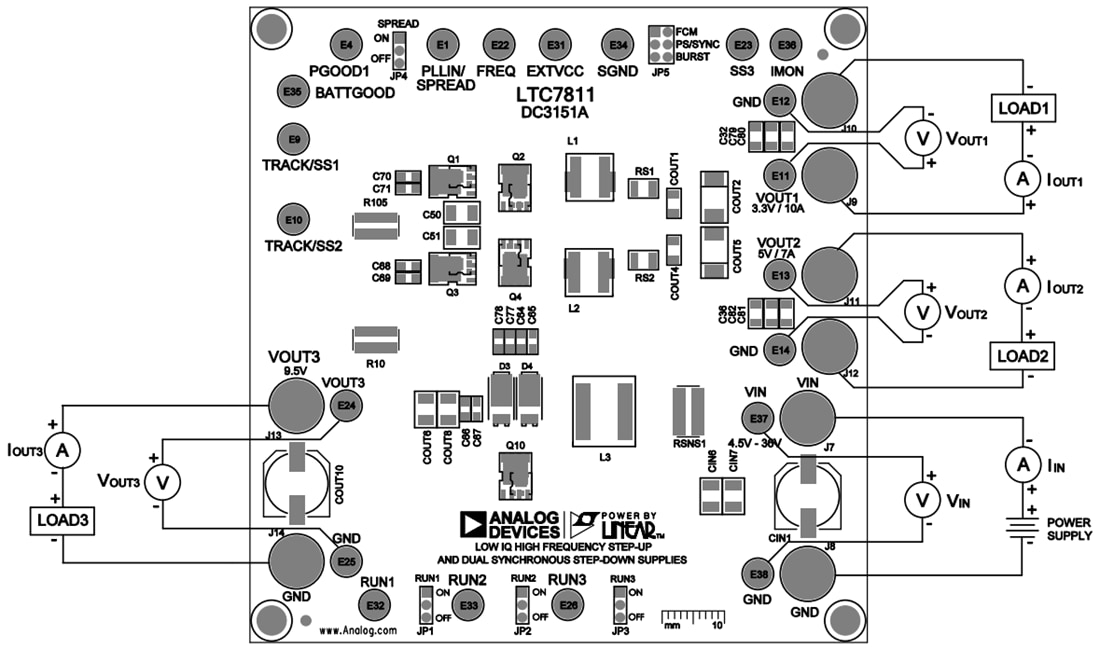 Mechanical Drawing - Analog Devices Inc. DC3151A Demo Circuit for LTC7811