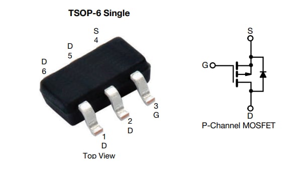 Vishay / Siliconix Si3129DV P-Channel 80V (D-S) MOSFET