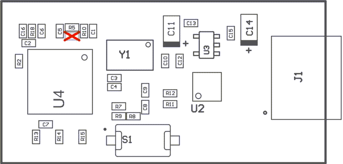 Mechanical Drawing - Texas Instruments OPT3004DTSEVM ALS Evaluation Module (EVM)