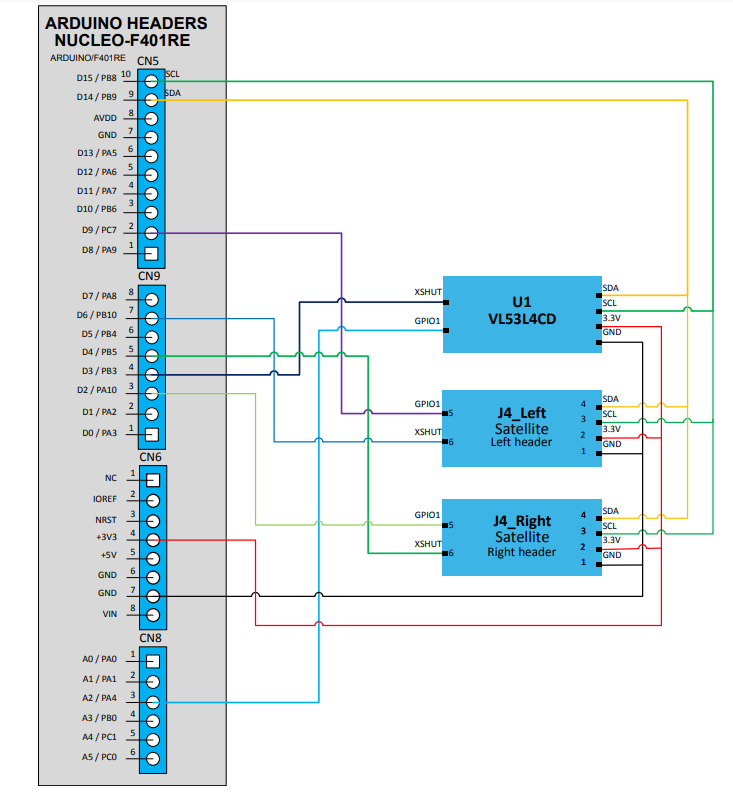 Schematic - STMicroelectronics X-NUCLEO-53L4A1 Expansion Board