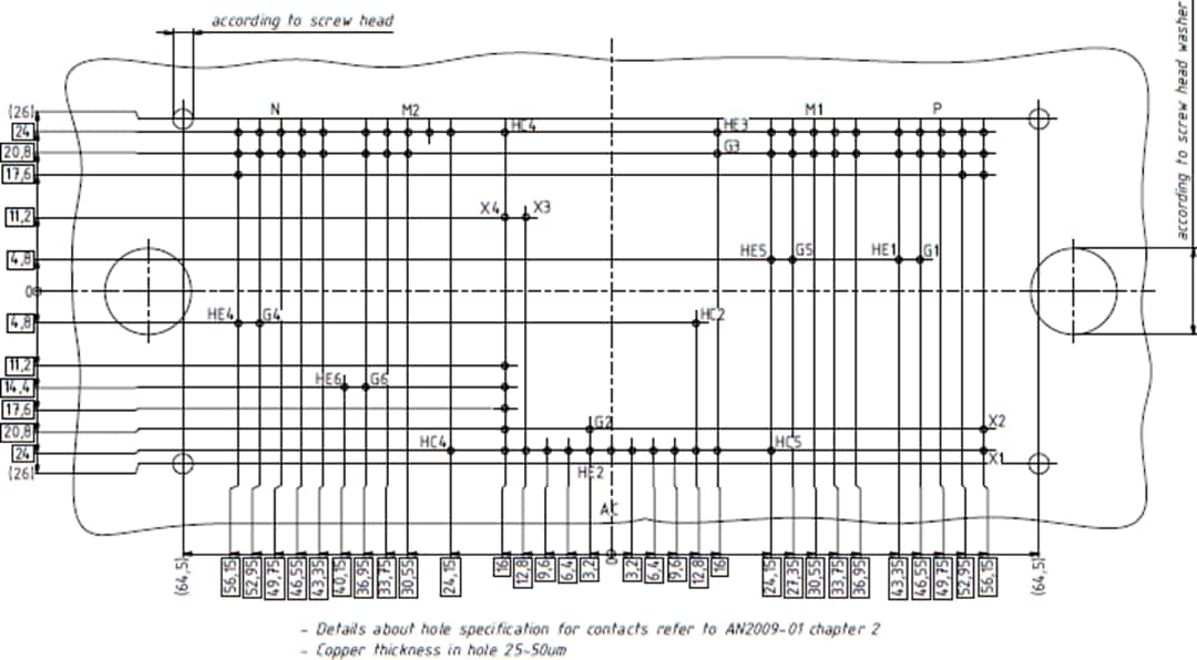Mechanical Drawing - Infineon Technologies F3L600R10W4S7F_C22 EasyPACK™ IGBT Module