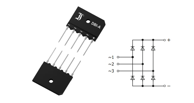 Diotec Semiconductor DBI25 3-Phase Diode Bridge Rectifiers