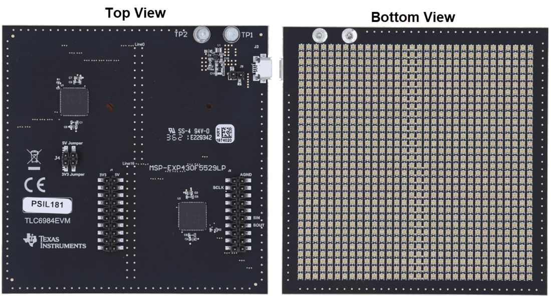 Mechanical Drawing - Texas Instruments TLC6984EVM LED Display Driver Evaluation Module