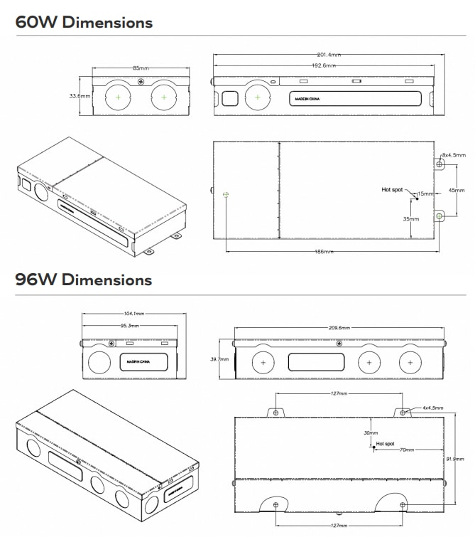 Chart - Hatch LV Constant Voltage Tri-Dim LED Driver