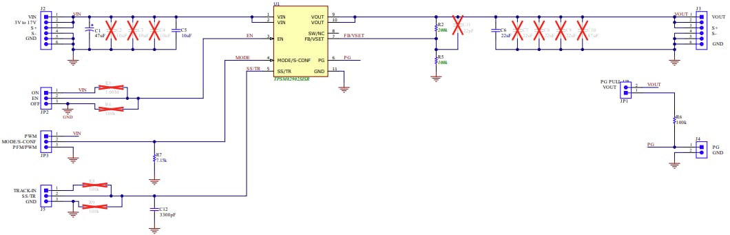 Schematic - Texas Instruments TPSM82902EVM Evaluation Module