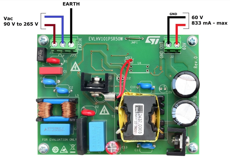 Infographic - STMicroelectronics EVLHV101PSR50W 50W Converter