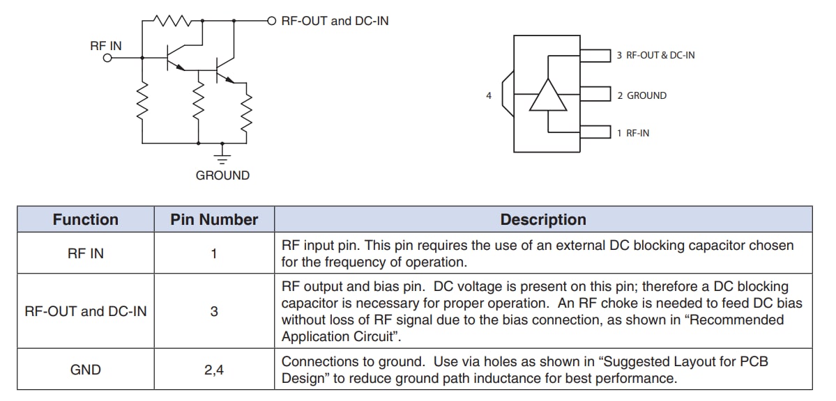 Schematic - Mini-Circuits GALI RF Amplifiers