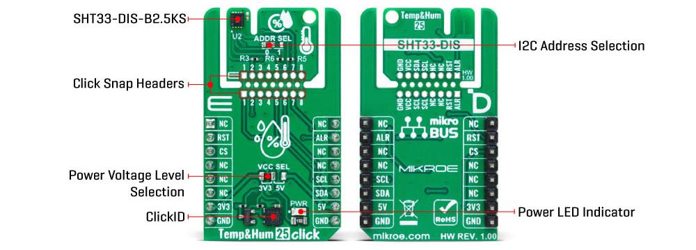 Mikroe MIKROE-6241 Temp & Hum 25 Click