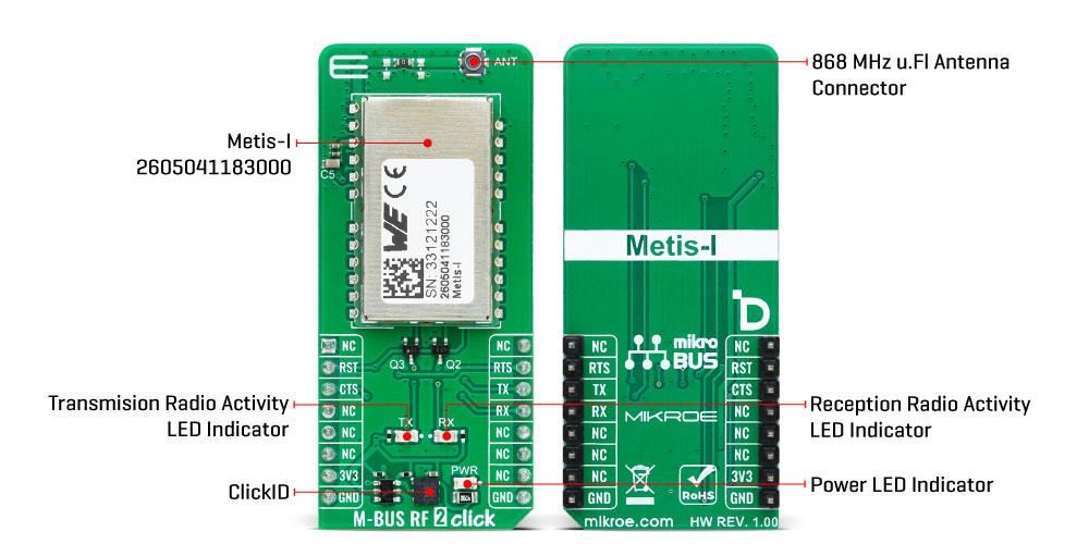 Mikroe MIKROE-3303 M-BUS RF 2 Click