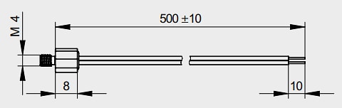 Mechanical Drawing - Microtherm Sentronic EF1 PTC Temperature Sensors