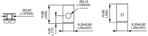 Mechanical Drawing - APEM 3500 Series High-Performance Toggle Switches