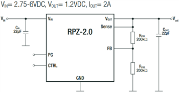 Application Circuit Diagram - RECOM Power RPL & RPZ Power Modules