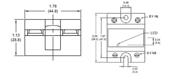 Chart - Teledyne Relays STHC Single-Phase Industrial Solid-State Relays