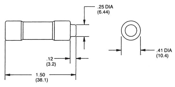Mechanical Drawing - Mersen ATDR Amp-Trap 2000® Power Fuses