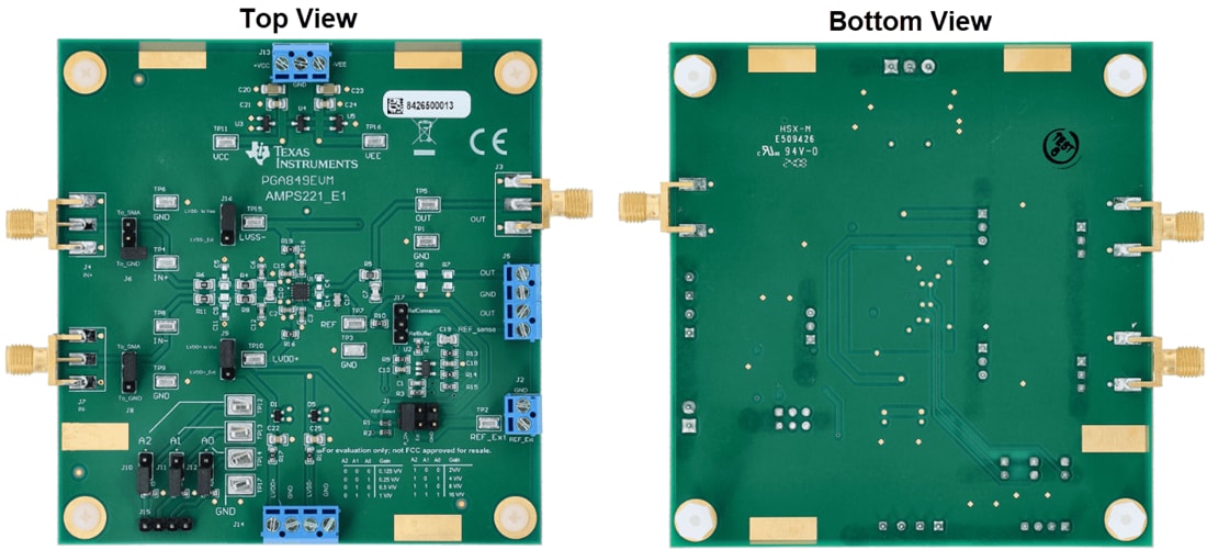 Mechanical Drawing - Texas Instruments PGA849EVM Evaluation Module (EVM)