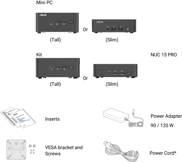 Asus NUC 15 Pro AI-Enabled Mini PCs