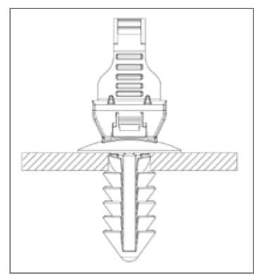Mechanical Drawing - Avery Dennison Low Insertion Fir Tree (LIFT™) Fasteners