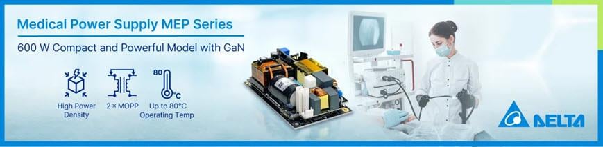 Infographic - Delta Electronics MEP-600A Medical/Industrial AC-DC Power Supplies