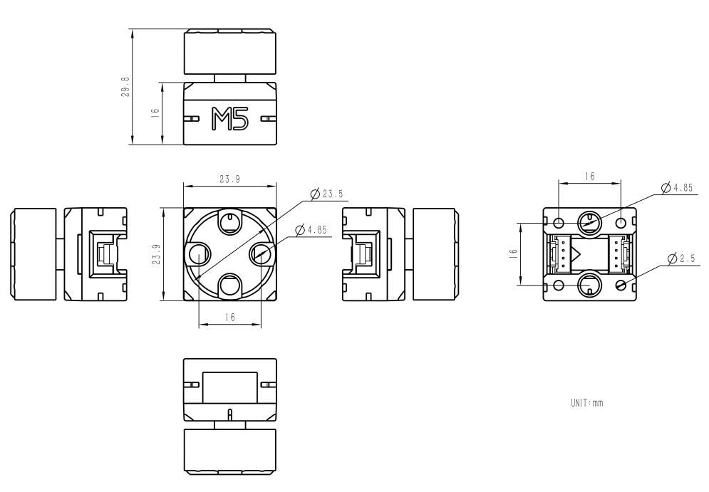 Mechanical Drawing - M5Stack Chain Encoder